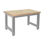 BenchPro Harding Series Workbench, 1-3/4" Solid Maple Top, 20,000 LB Cap., Gray